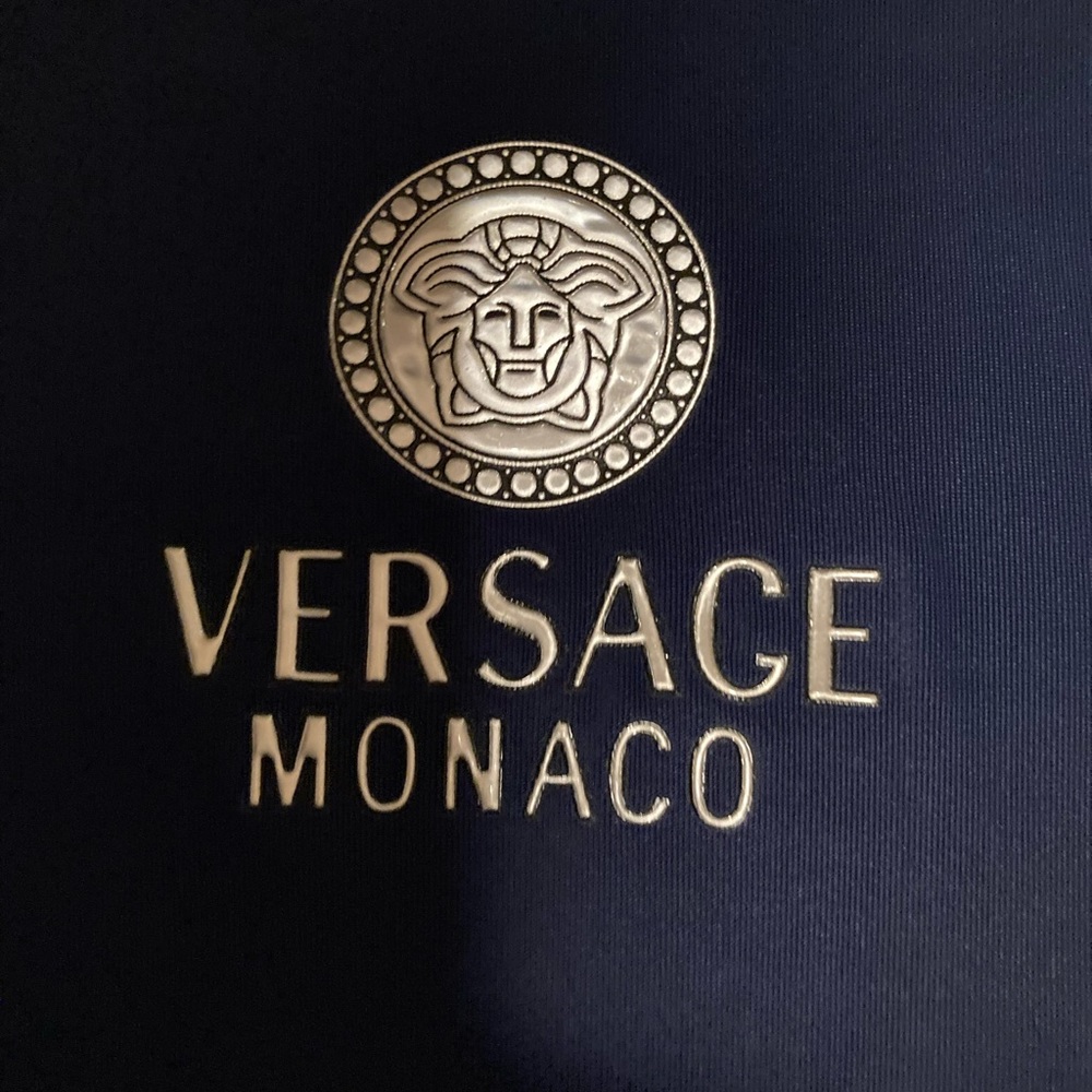 Versace navy blue with silver detail knitT-shirt - Picture 2 of 4